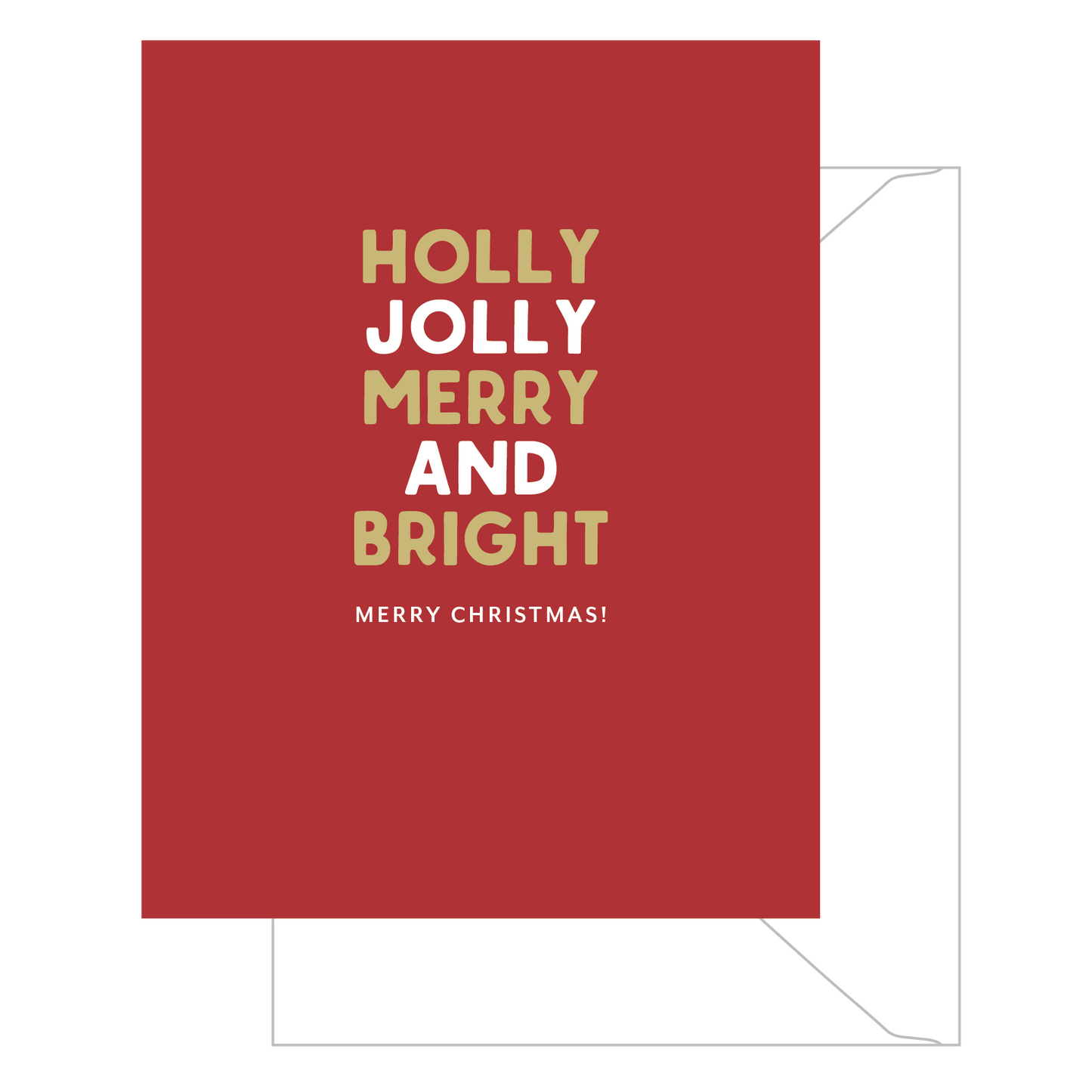 Holly Jolly Merry and Bright Card
