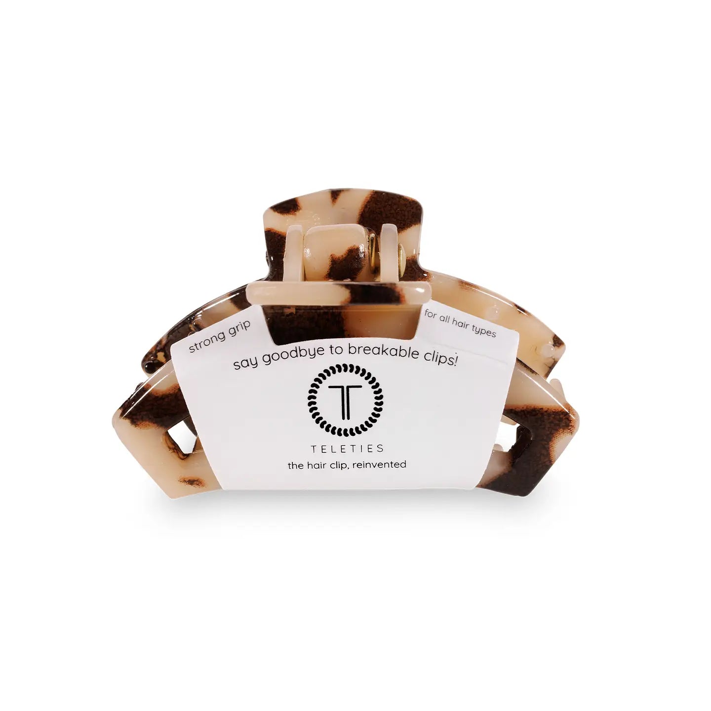 Teleties Open Hair Clip | Tiny | Blonde Tortoise