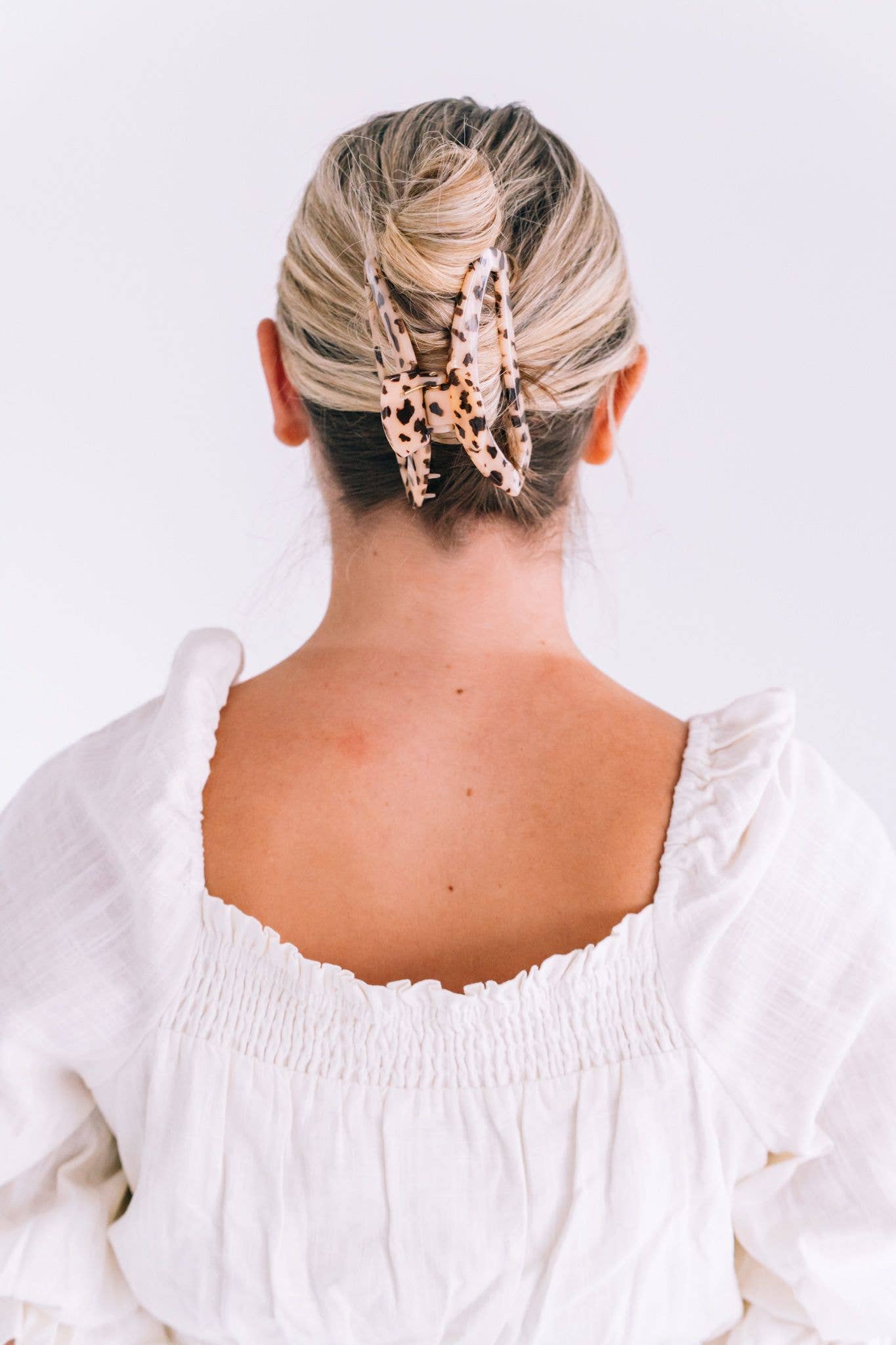 Teleties Open Hair Clip Large Blonde Tortoise