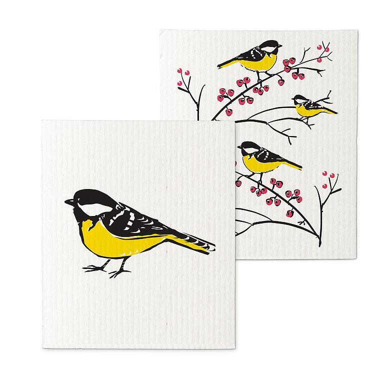 Gold Finch On a Branch Dishcloth