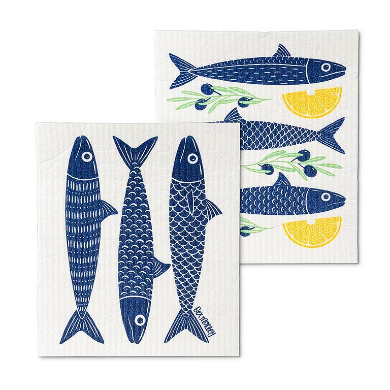 Fish and Lemons Dishcloth