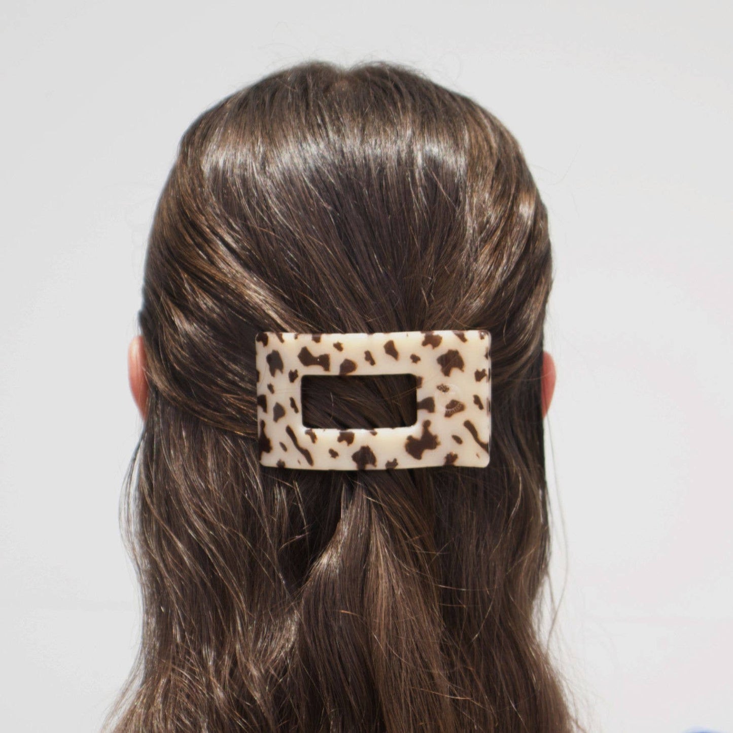 Teleties Flat Rectangle Hair Clip Small Blonde Tortoise