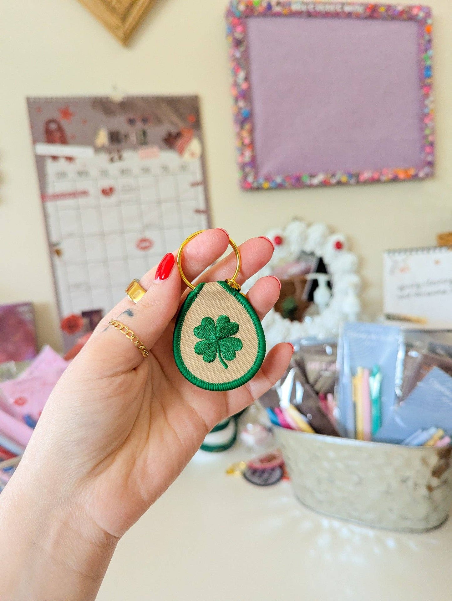 Shamrock Keychain