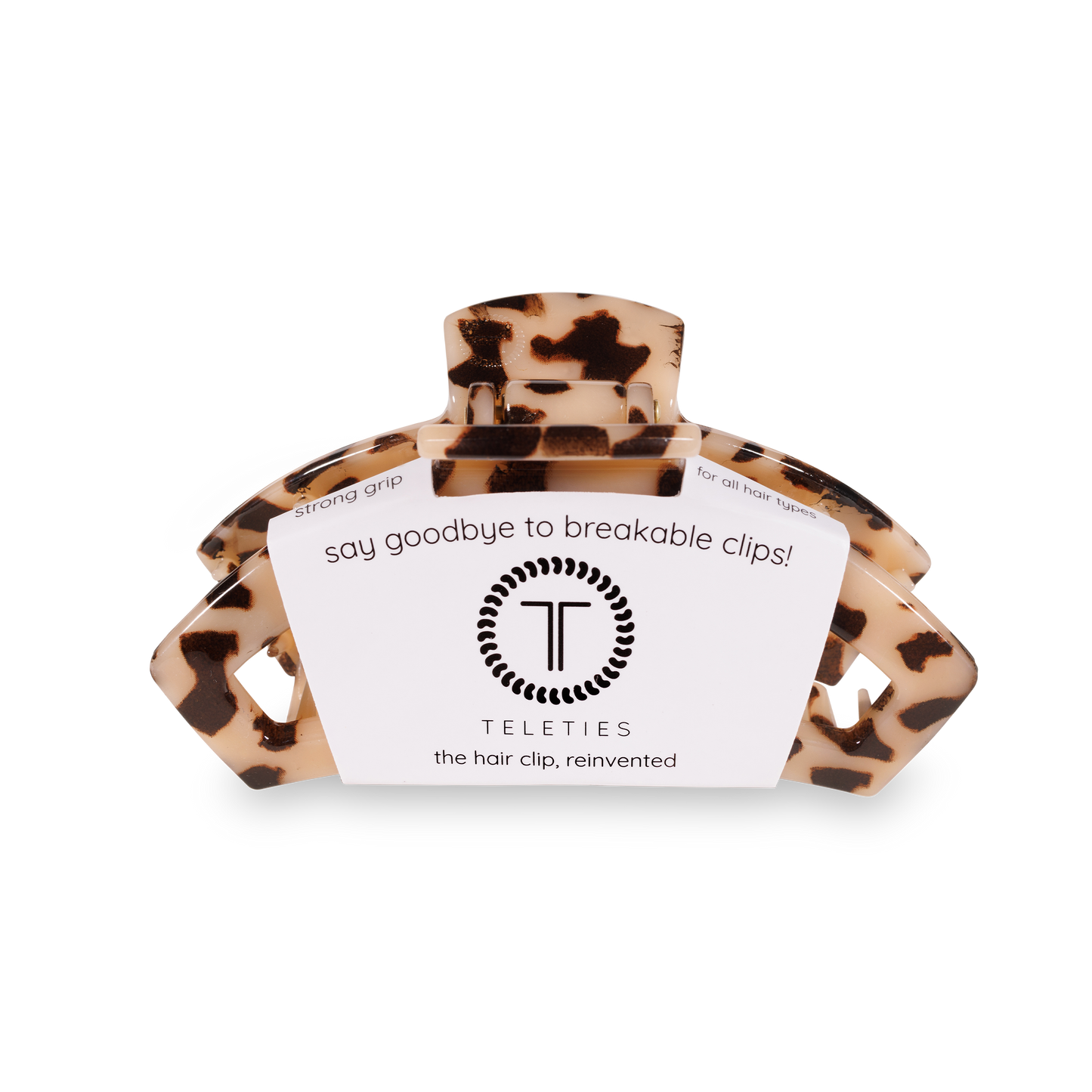 Teleties Open Hair Clip Medium Blonde Tortoise