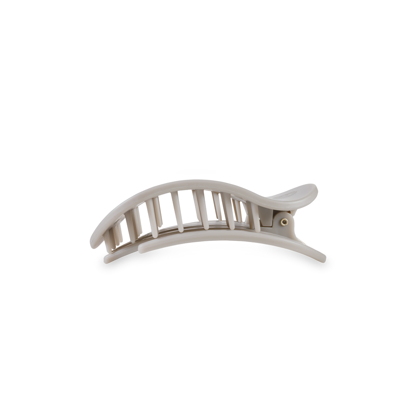 Round Flat Hair Clip | Small | Silver Flames