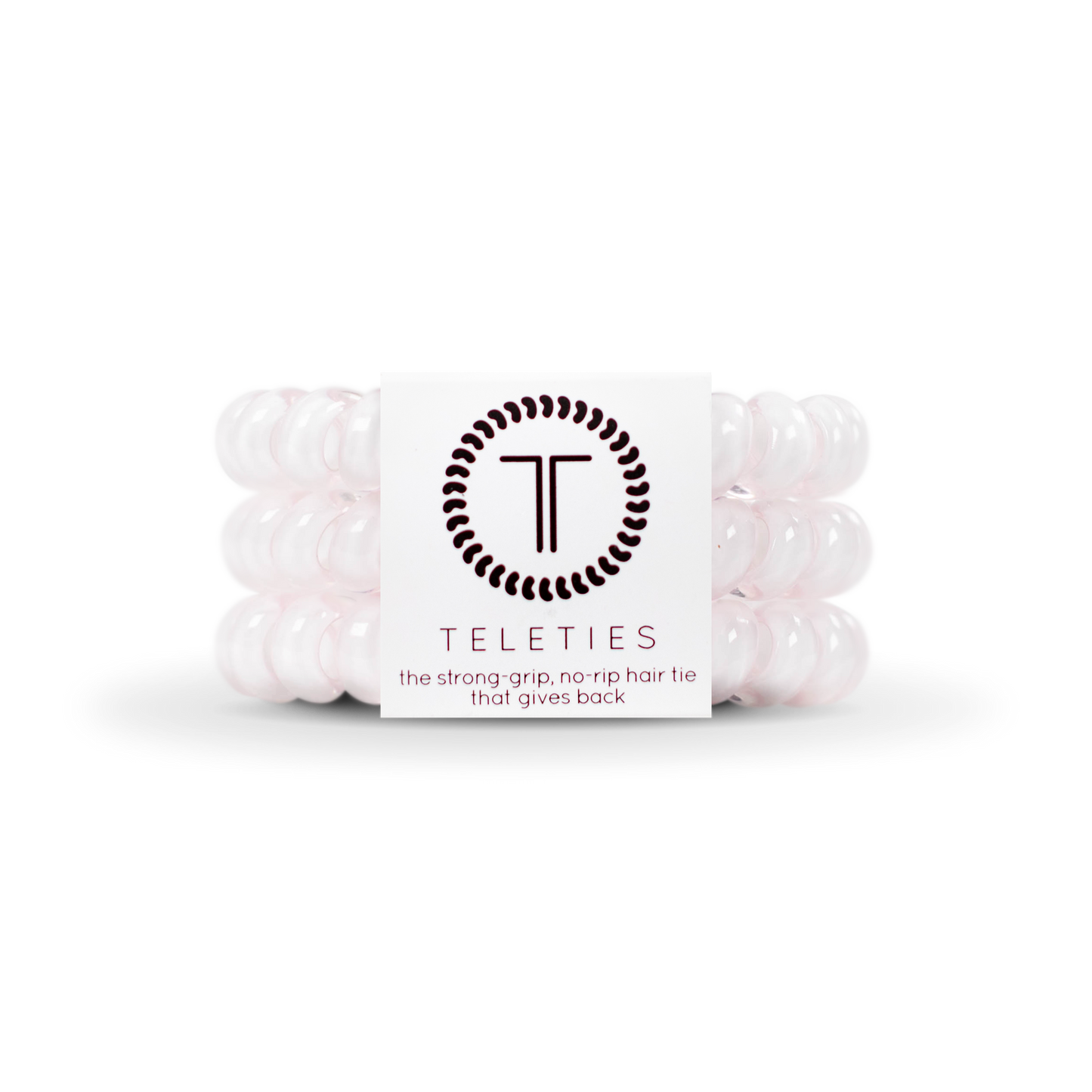 Teleties Spiral Hair Coils | Large | Rose Water Pink Hair Ties