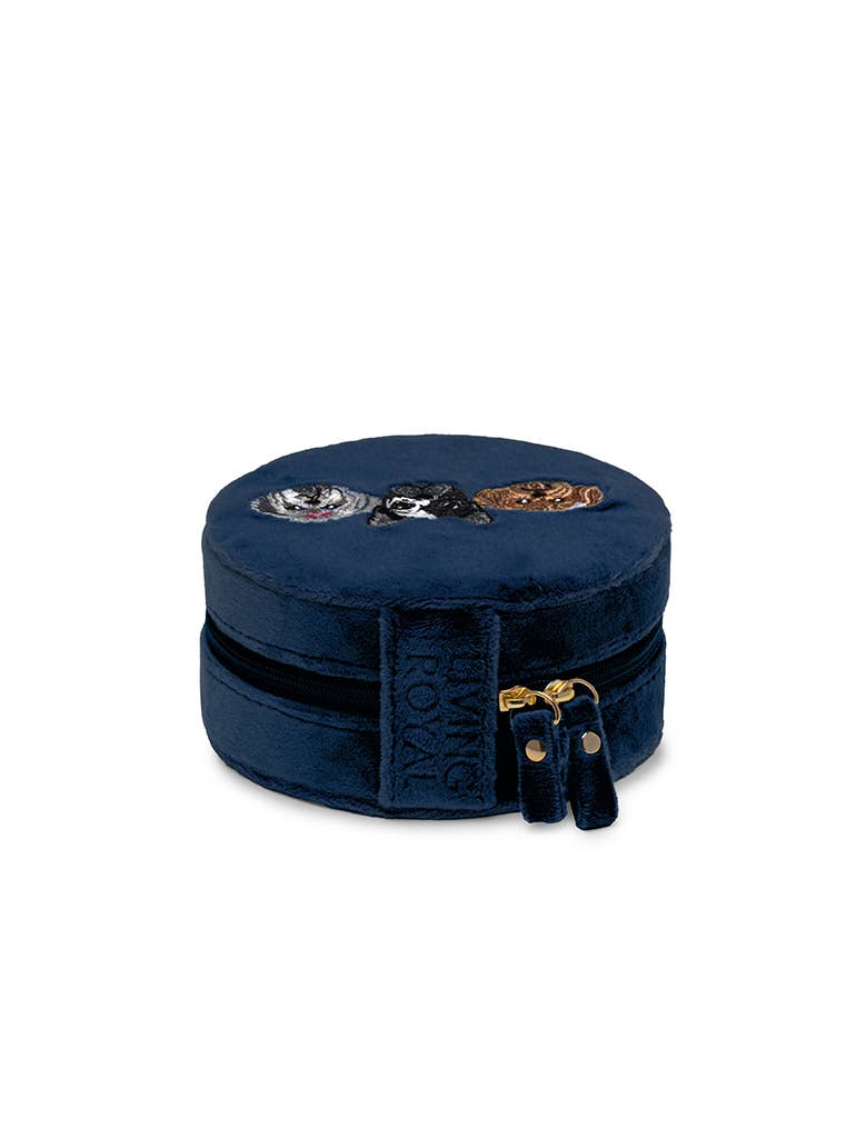 Living Royal Velvet Jewelry Zip Case Puppy Pals