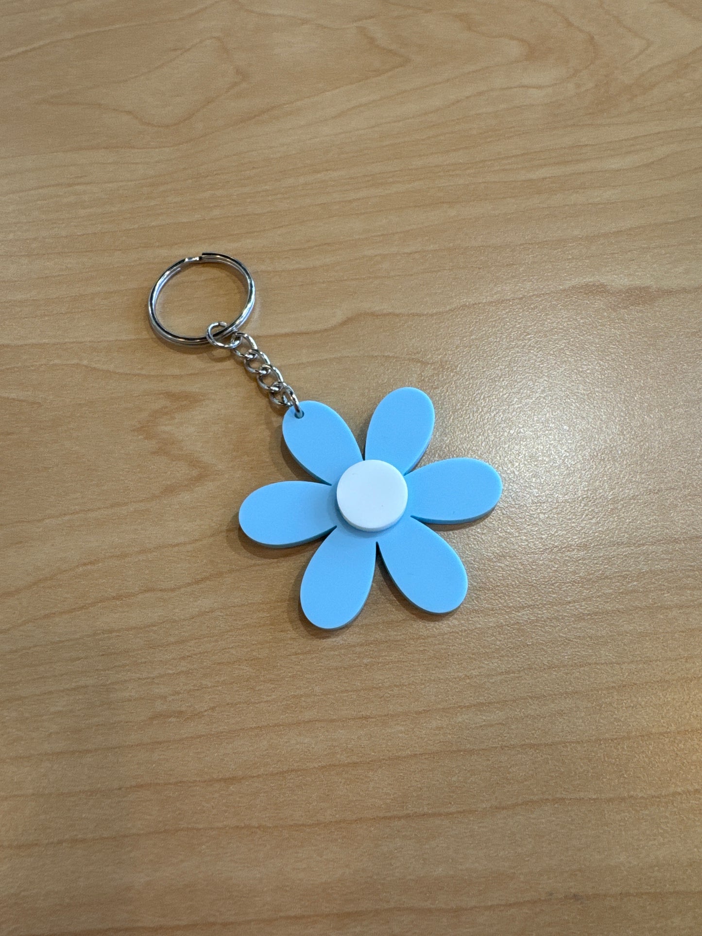 Daisy Acrylic Keychain: Blue