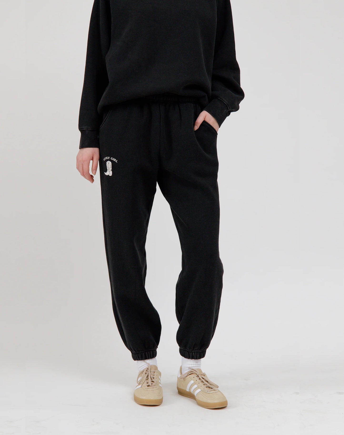 Brunette The Label Lucky Girl Oversized Jogger