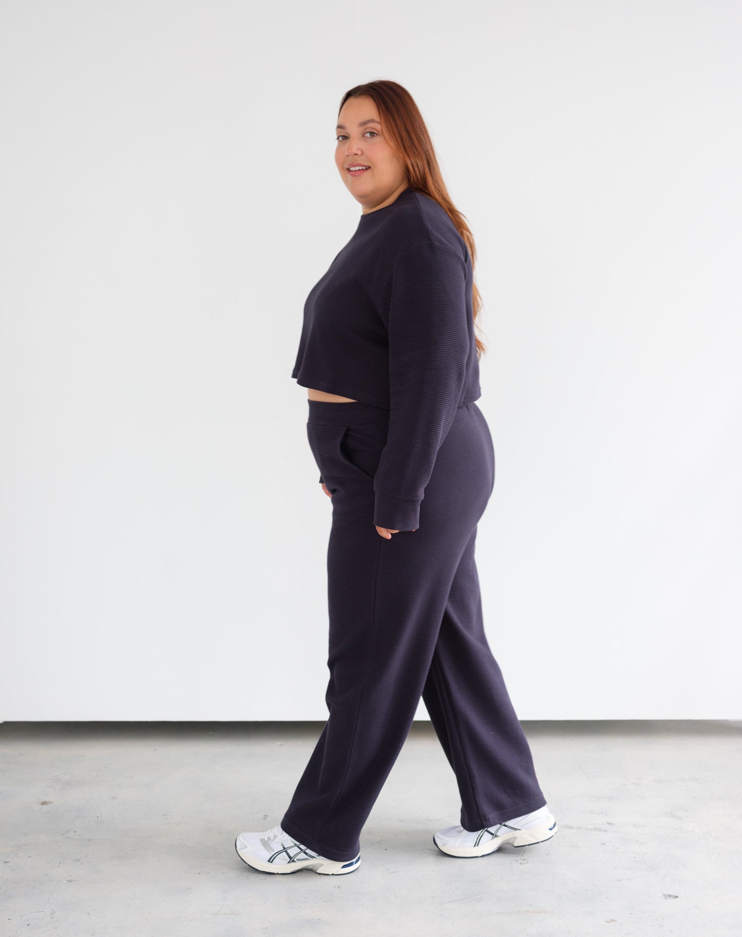 Brunette The Label Waffle Boxy Long Sleeve