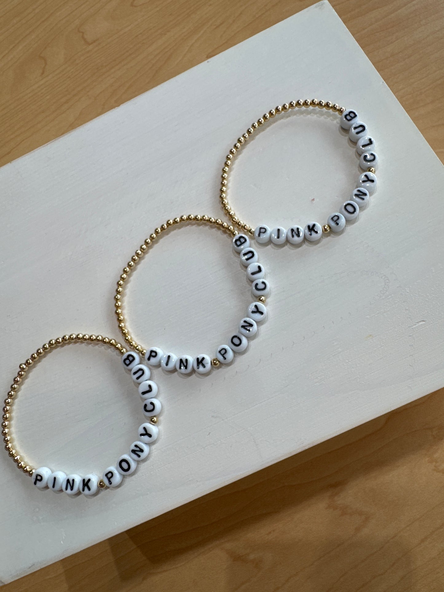 Pink Pony Club Worded Bracelet