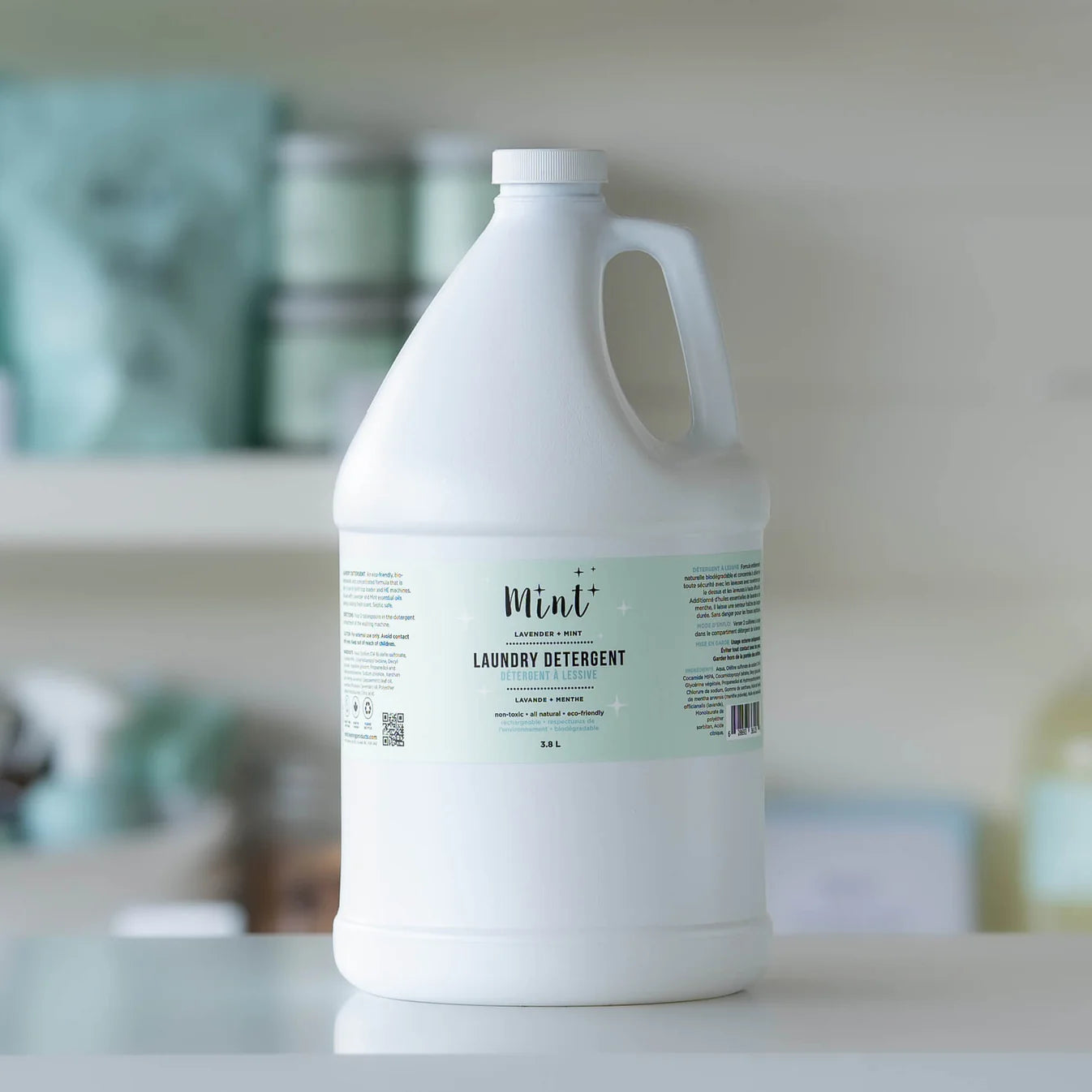 Mint Laundry Detergent Refill Jug