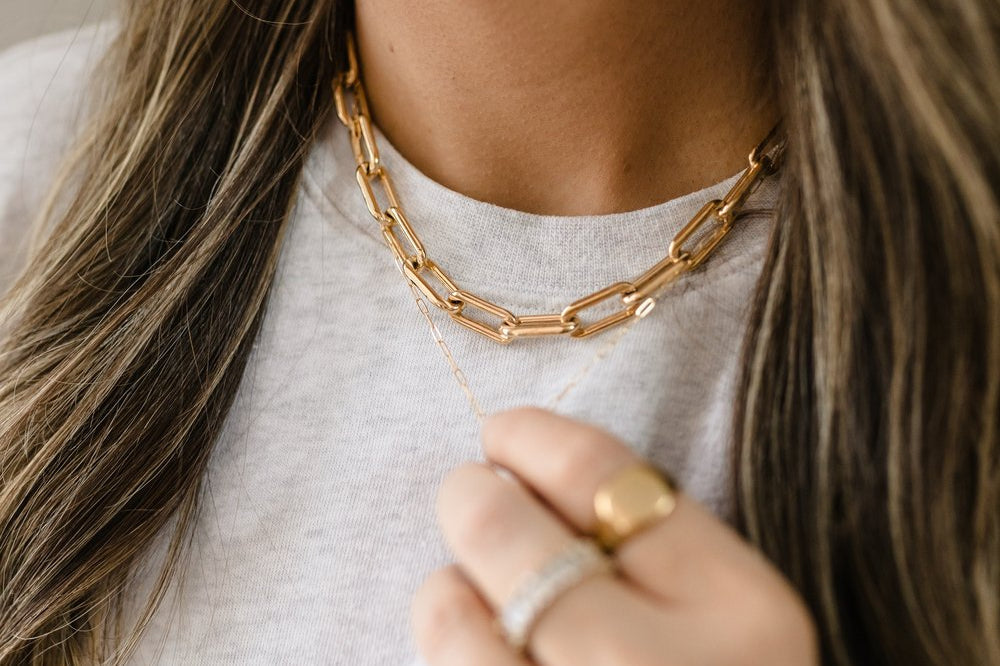 Lavender and Grace Sloan Chain Necklace