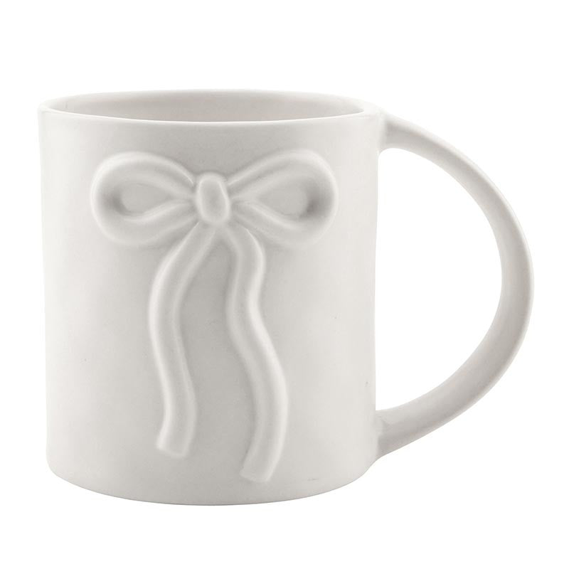 Ivory Bow Ceramic Mug