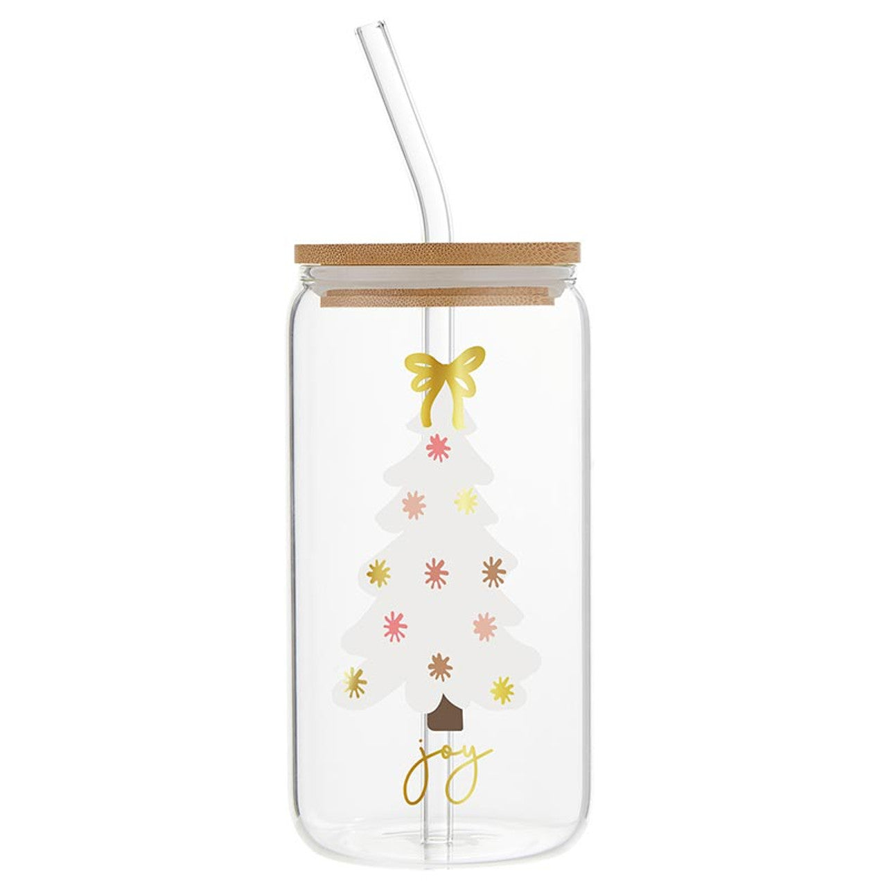 Joy Pink Tree Glass Tumbler