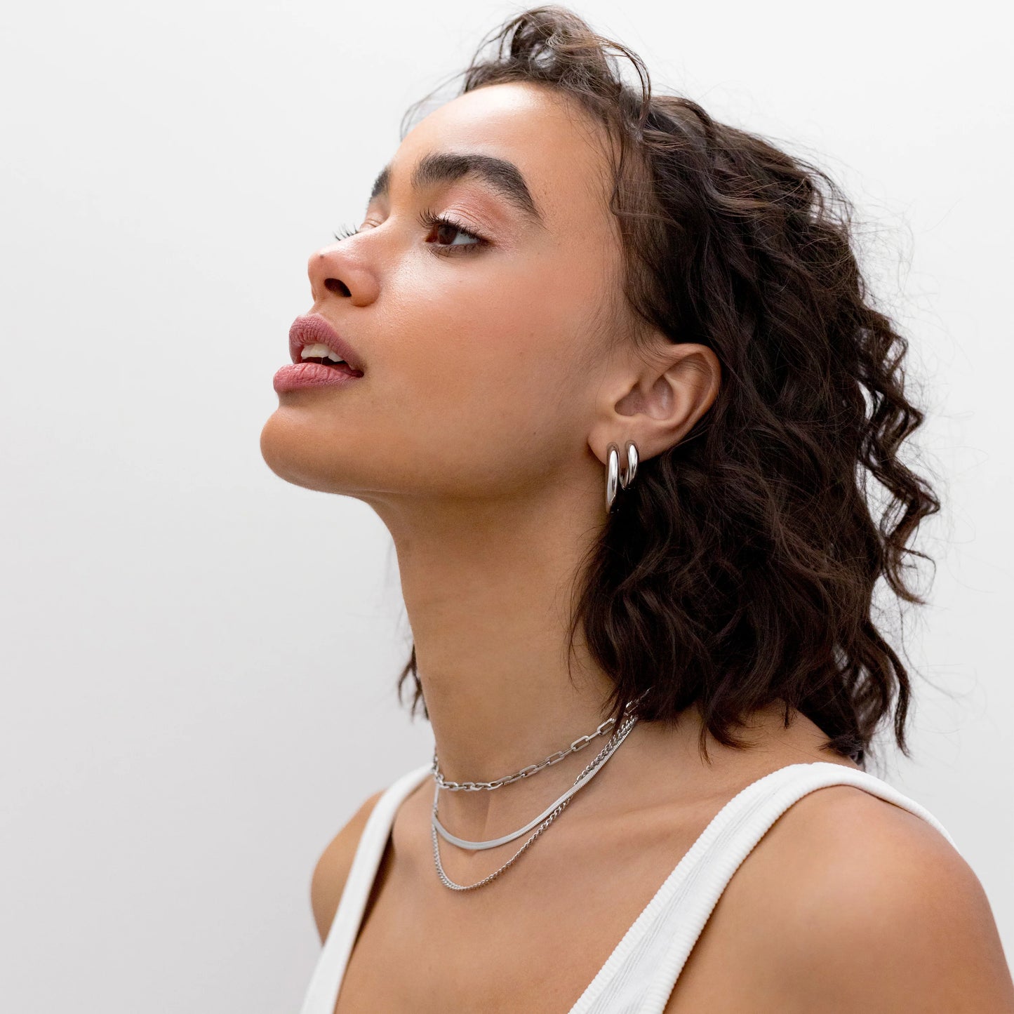 Sugar Blossom Silver Pepper Earrings