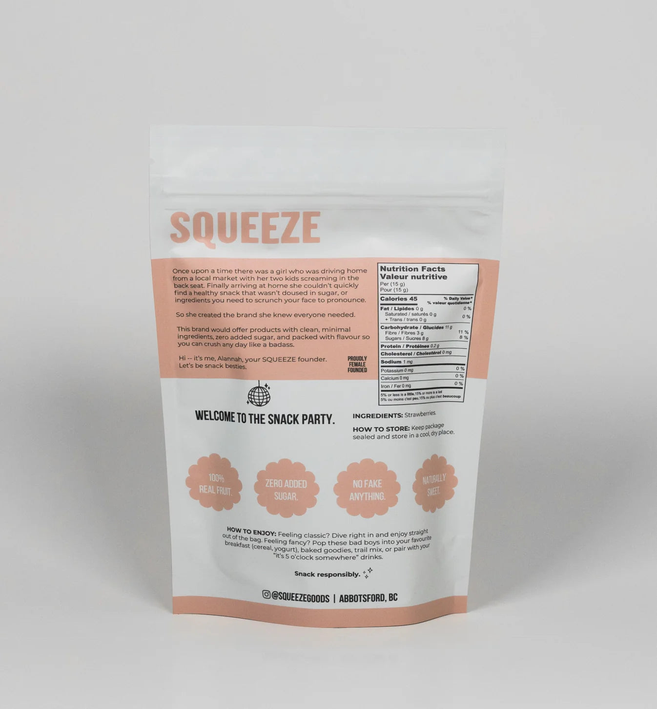 Squeeze Freeze Dried Strawberries