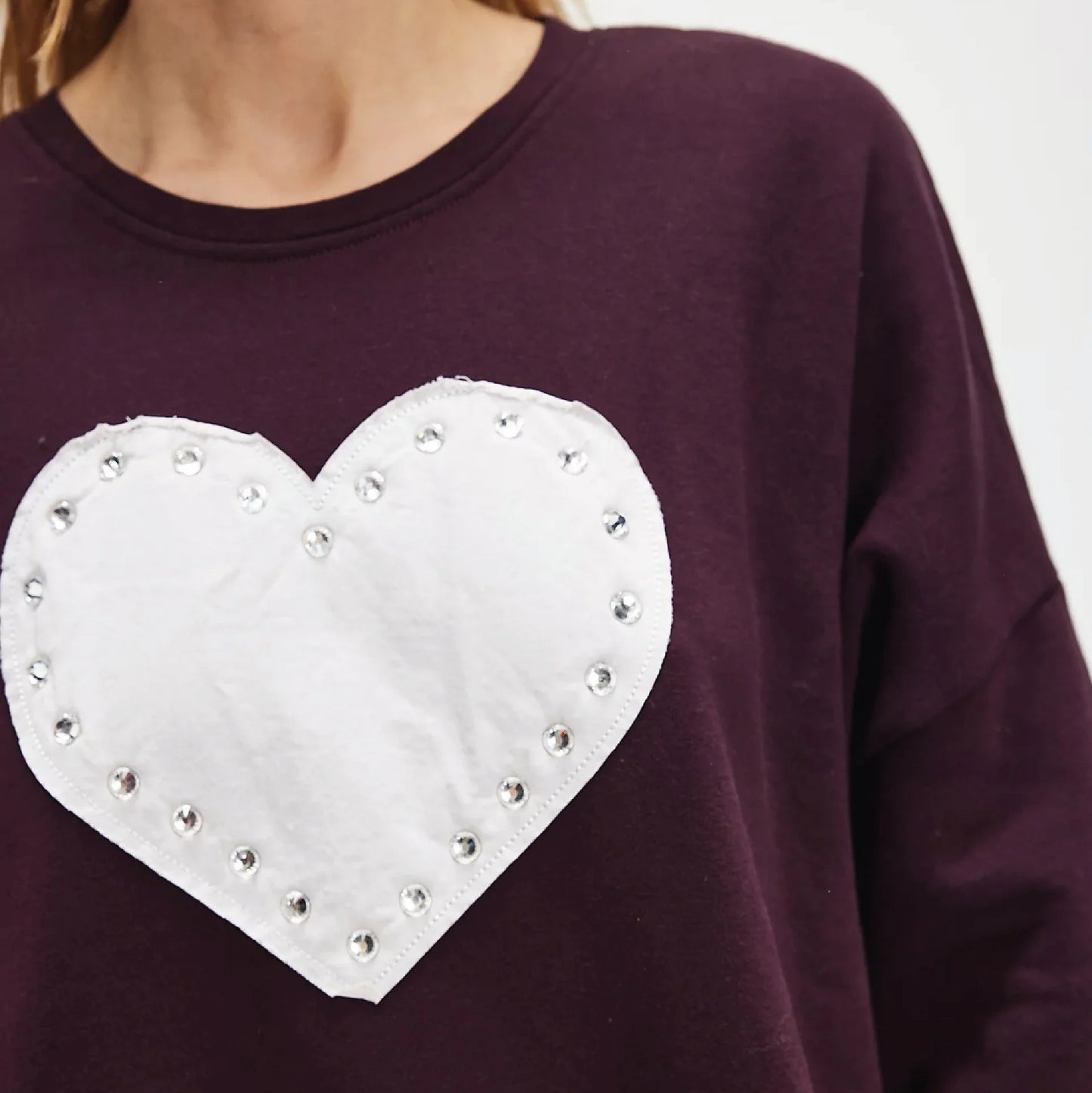 The Laundry Room Rhinestone Heart Jump Jumper