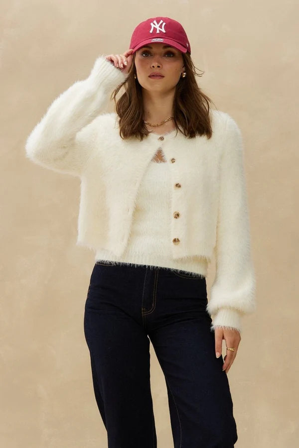 Kuwalla-Tee Fuzzy Cardigan