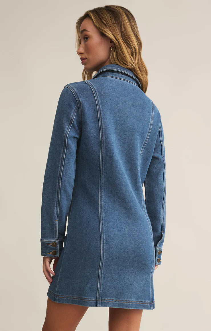 Z Supply Candice Denim MIni Dress