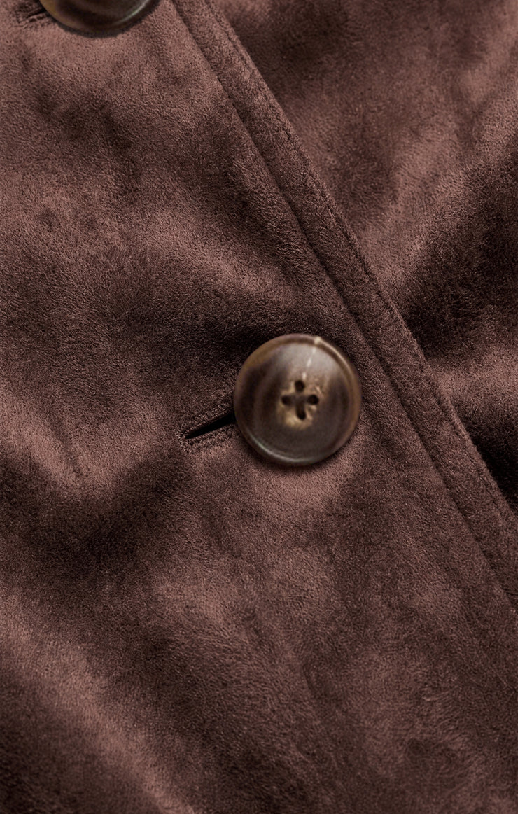 Z Supply Decker Faux Suede Chore Coat