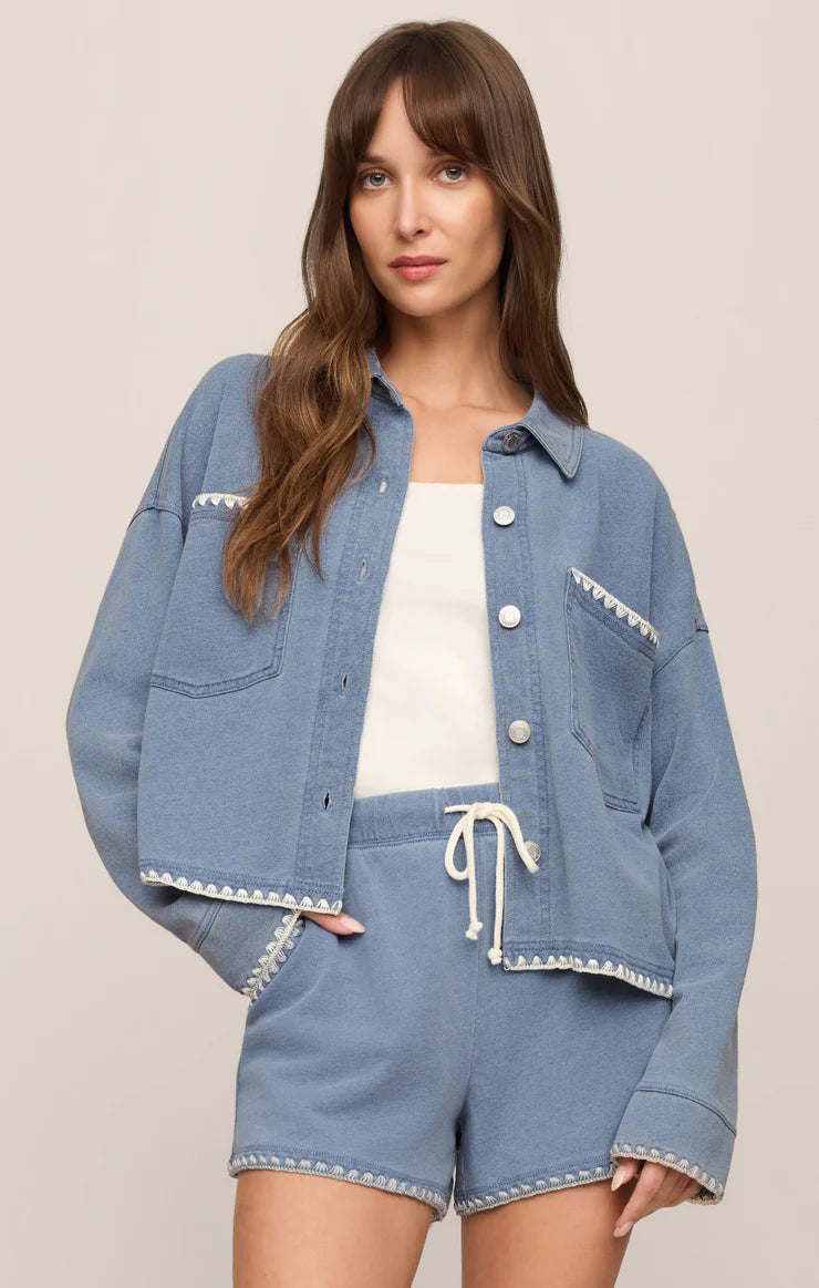 Z Supply All Day Crop Whipstitch Jacket