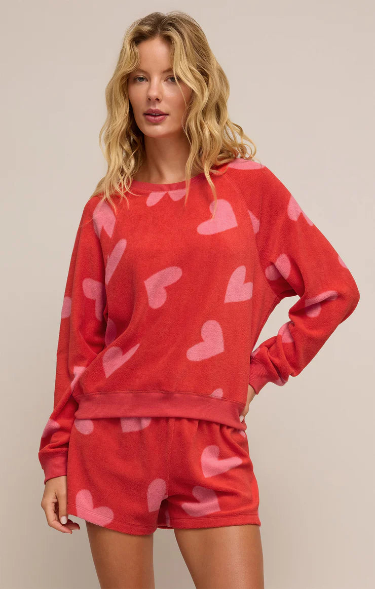 Z Supply I'm Yours Heart Long Sleeve Top