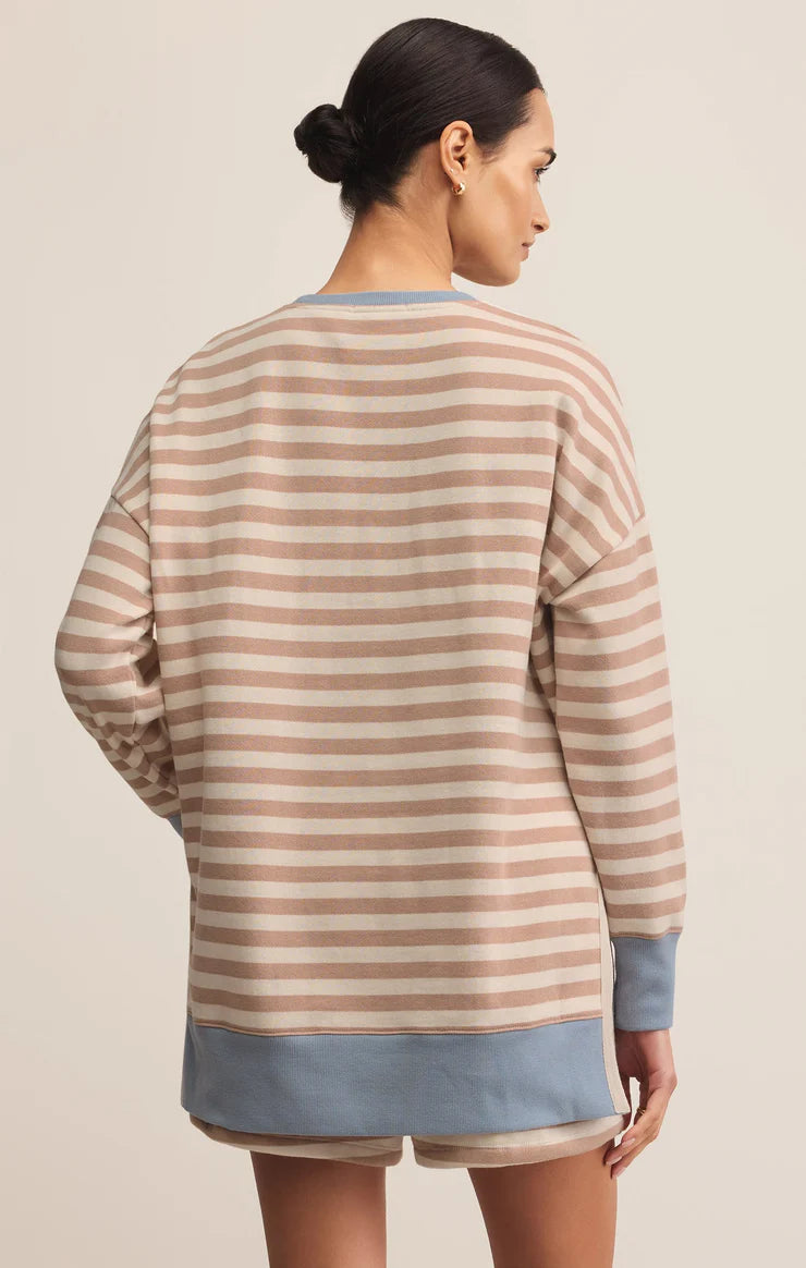 Z Supply Layer Up Stripe Sweatshirto