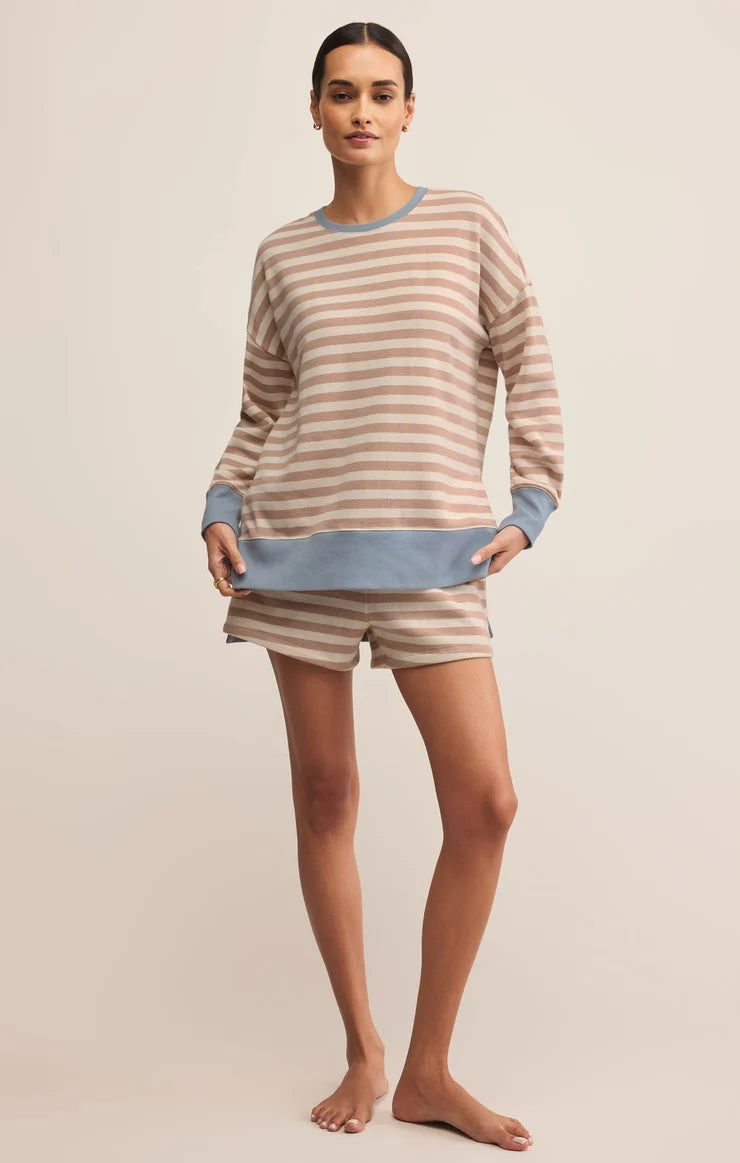 Z Supply Layer Up Stripe Sweatshirto