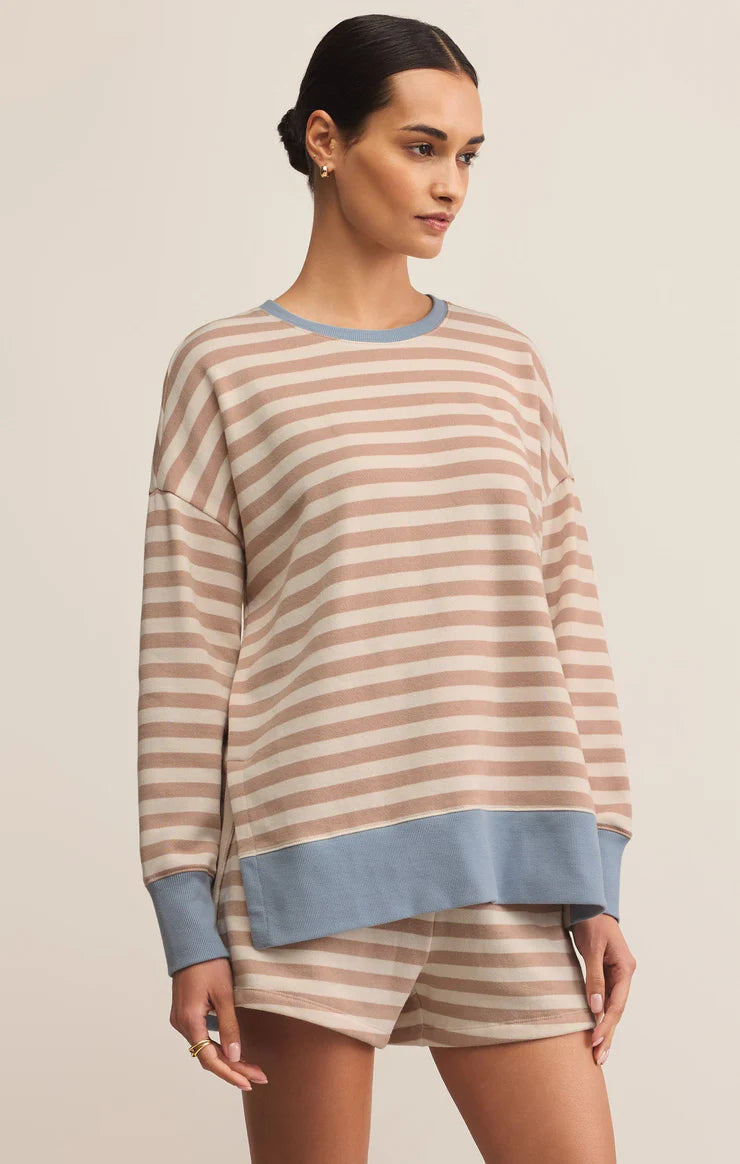 Z Supply Layer Up Stripe Sweatshirto