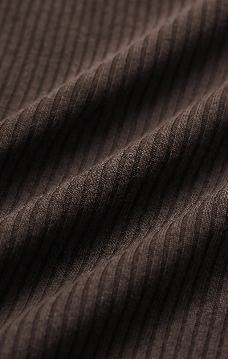 Z Supply Just Right Rib Henley Long Sleeve