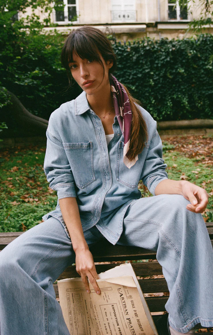 Z Supply Mia Loose Wide Leg Denim Pant