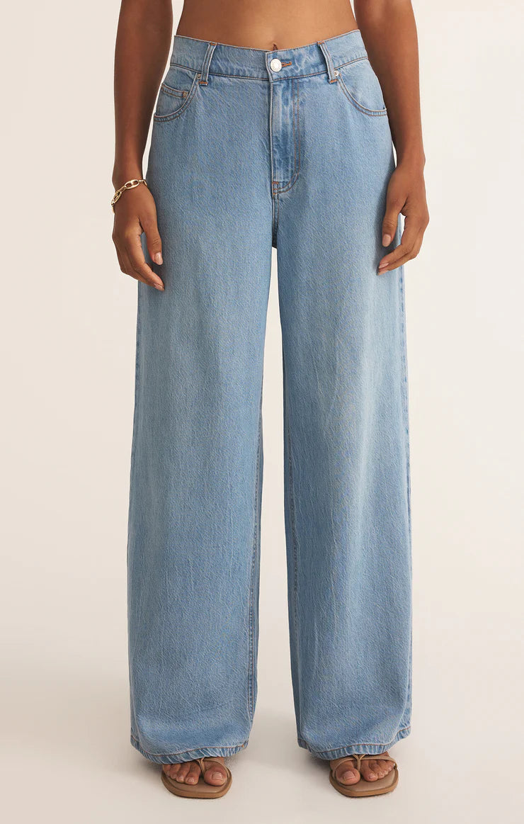 Z Supply Mia Loose Wide Leg Denim Pant