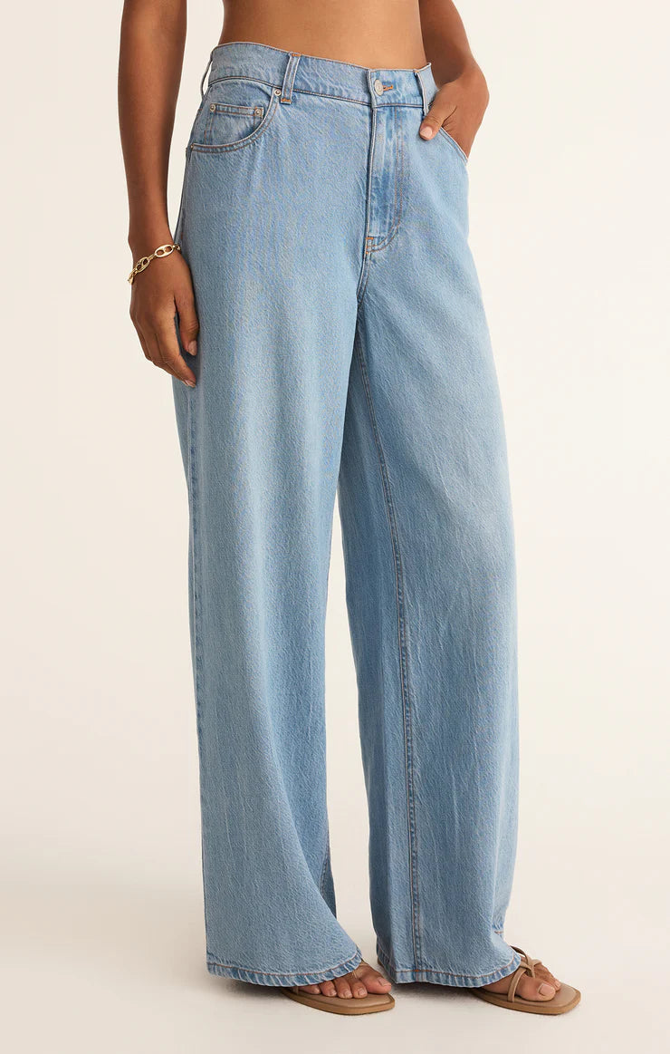 Z Supply Mia Loose Wide Leg Denim Pant