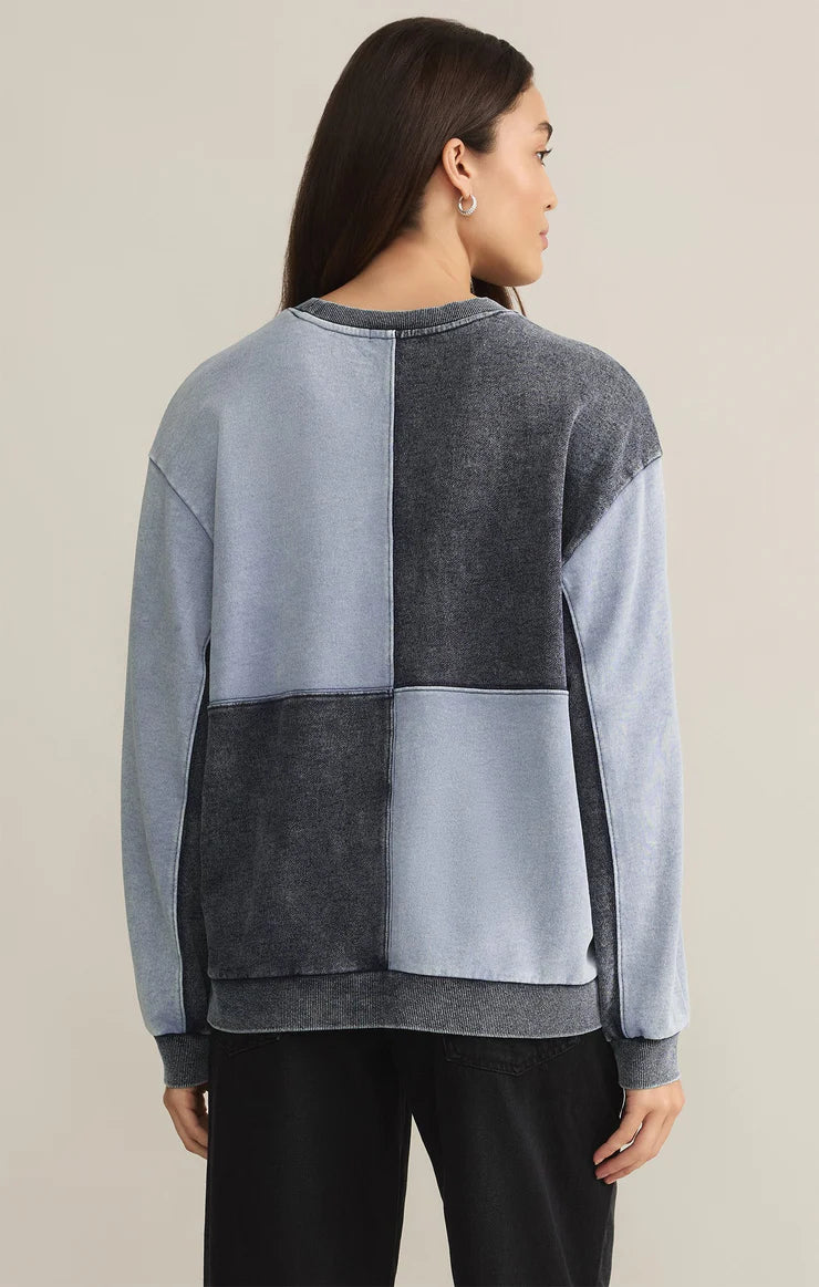 Z Supply Fair & Square Denim Sweatshirt