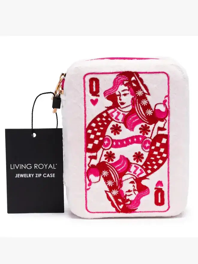 Living Royal Velvet Jewelry Zip Case Rose
