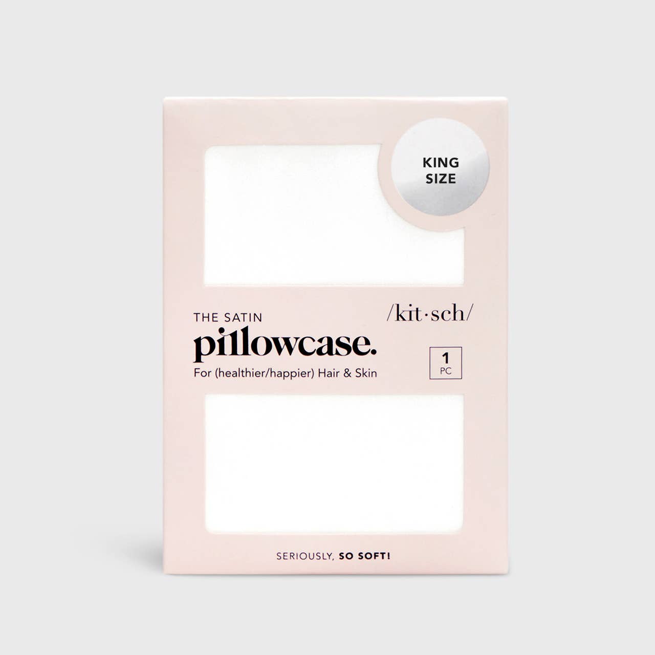 Kitsch Satin King Pillowcase Ivory