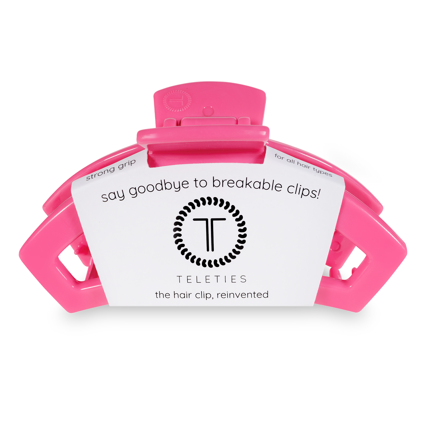 Teleties Open Hair Clip | Large | Paradise Pink
