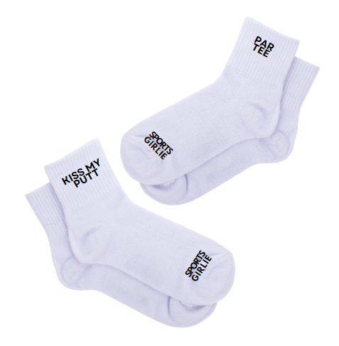 Par Tee/ Kiss My Putt Women's Crew Socks