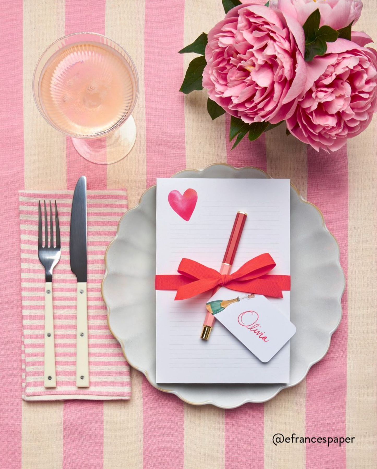 Heart Lined Notepad