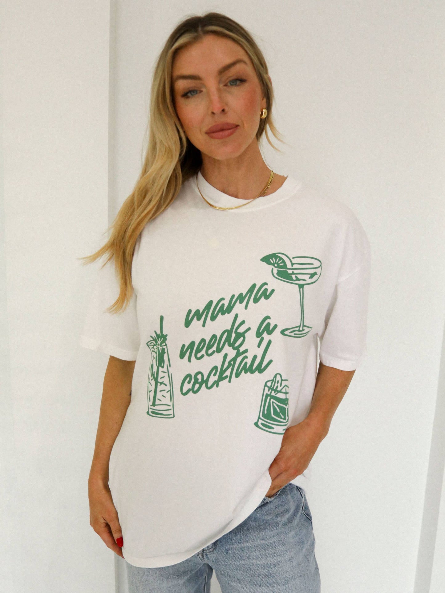 Friday + Saturday Mama Needs A Cocktail Tee