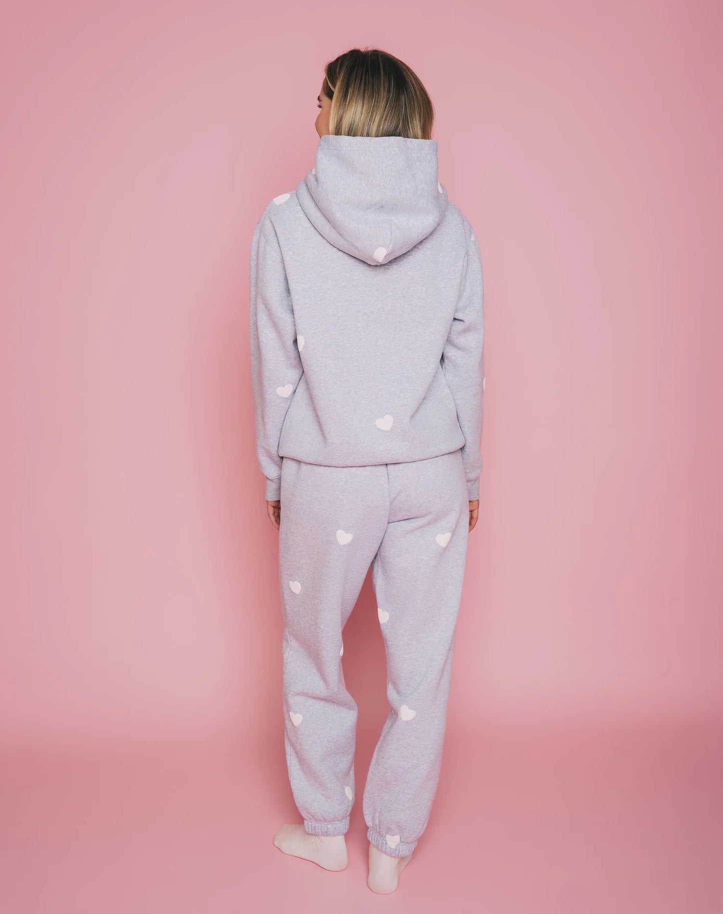 Brunette The Label All Over Heart Oversized Jogger