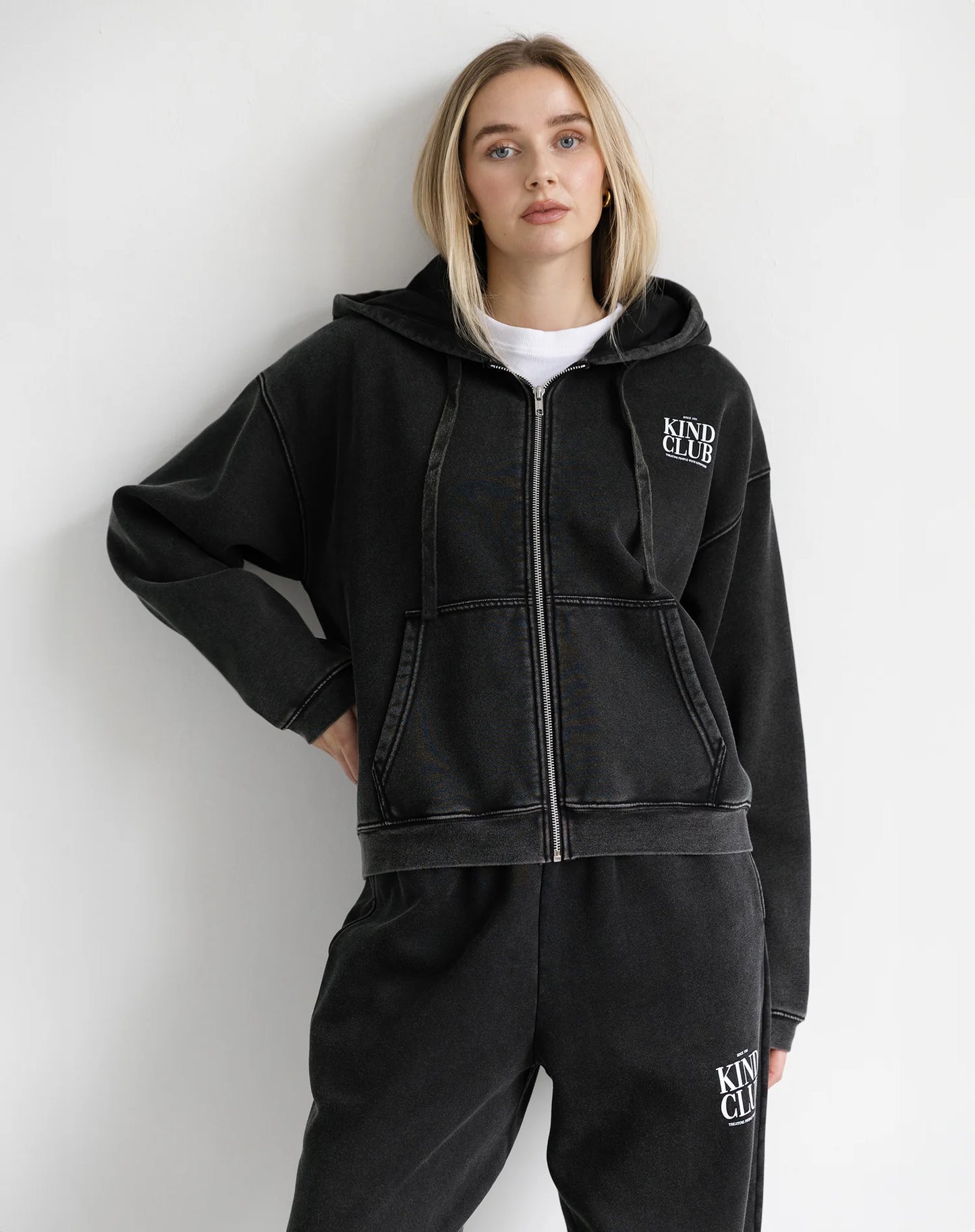 Brunette The Label Kind Club Full Zip Hoodie
