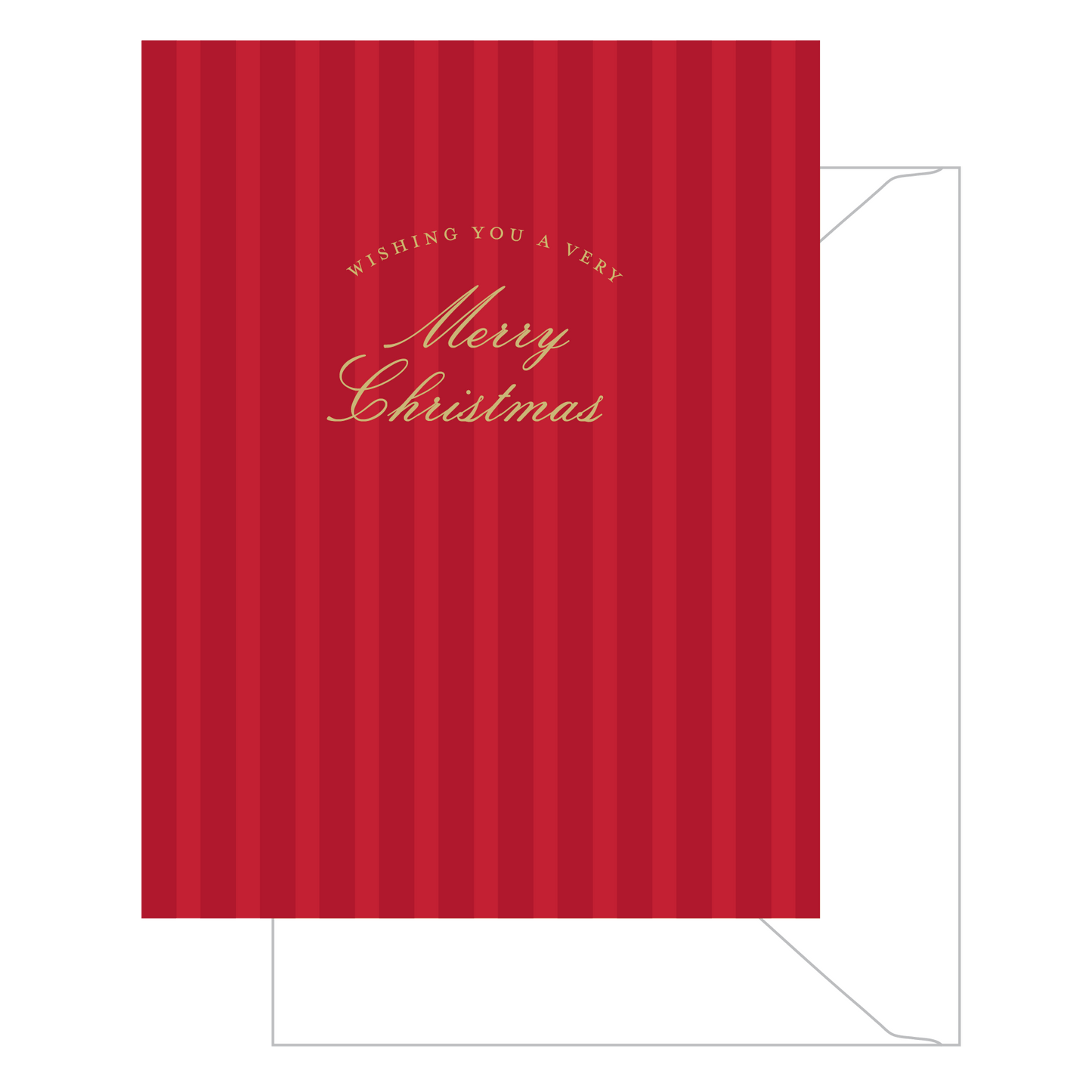Red Stripe Merry Christmas Card