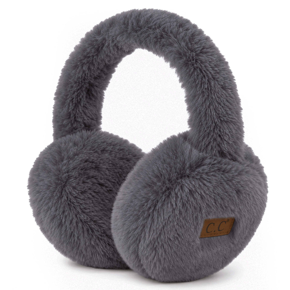 Faux Fur Must Have Winter Warm Earmuff: Dark Gray