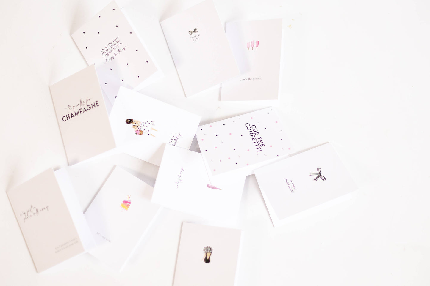 Birthday Bow | Illustrated Watercolour Birthday Card: Single Card