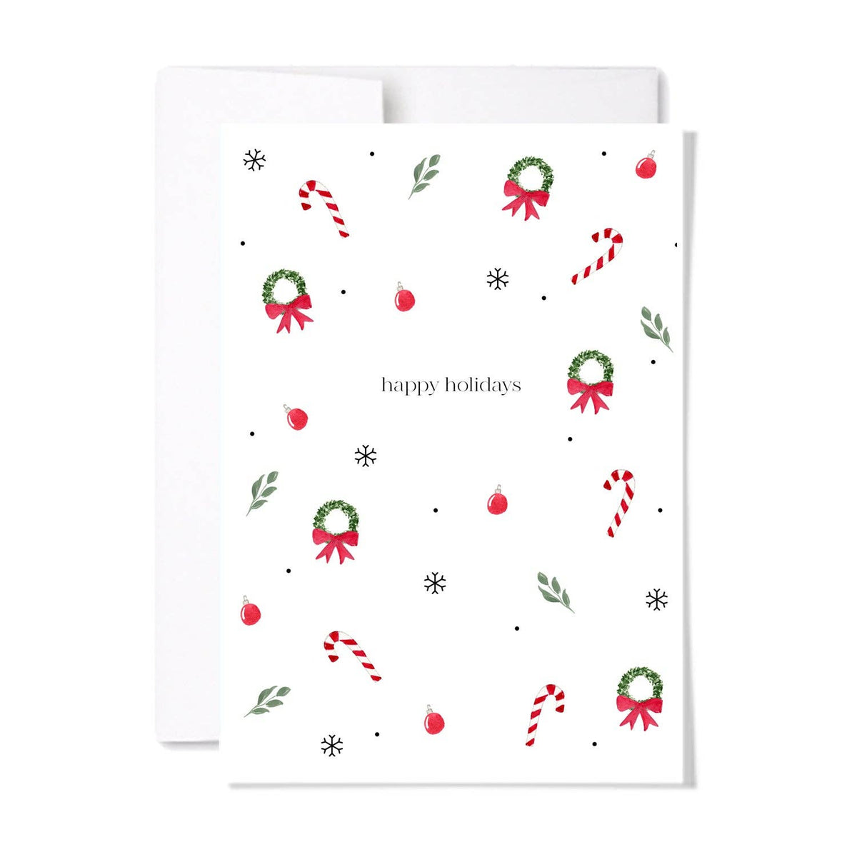 Happy Little Holidays | Illustrated Christmas Card: Single Card