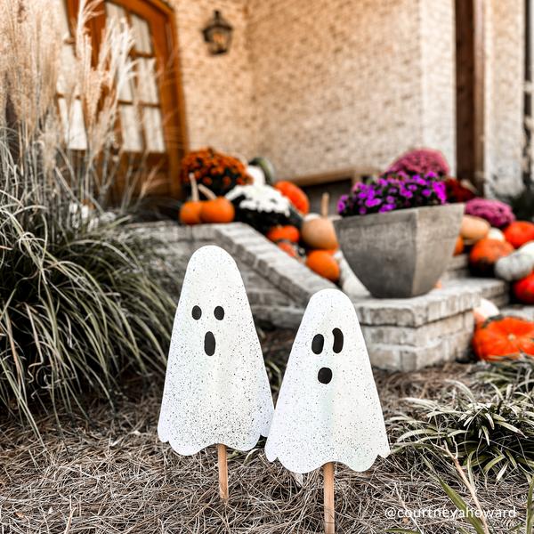 Mudpie Metal Ghost Yard Stakes