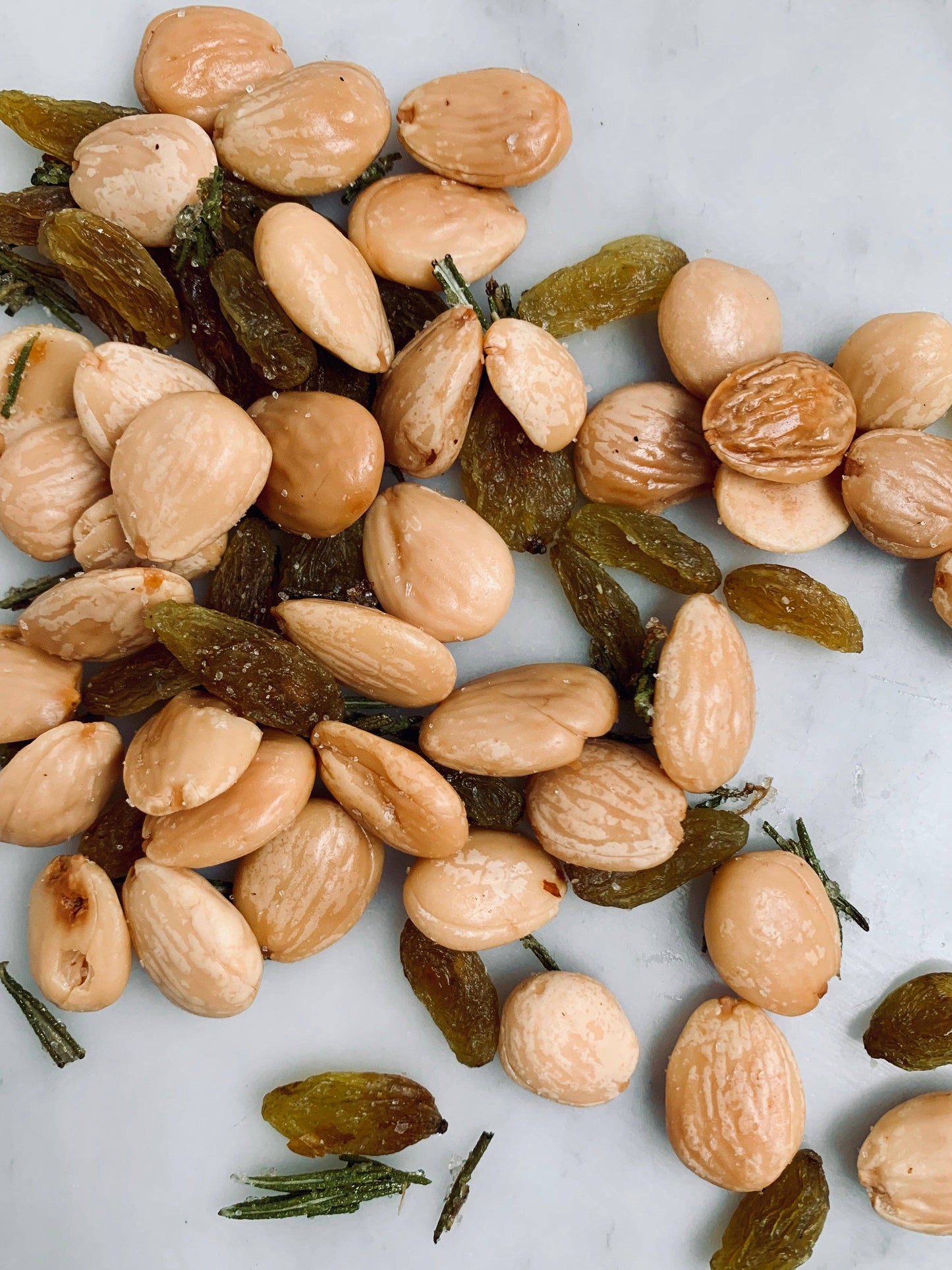 Marcona almonds, Candied Rosemary & Raisin