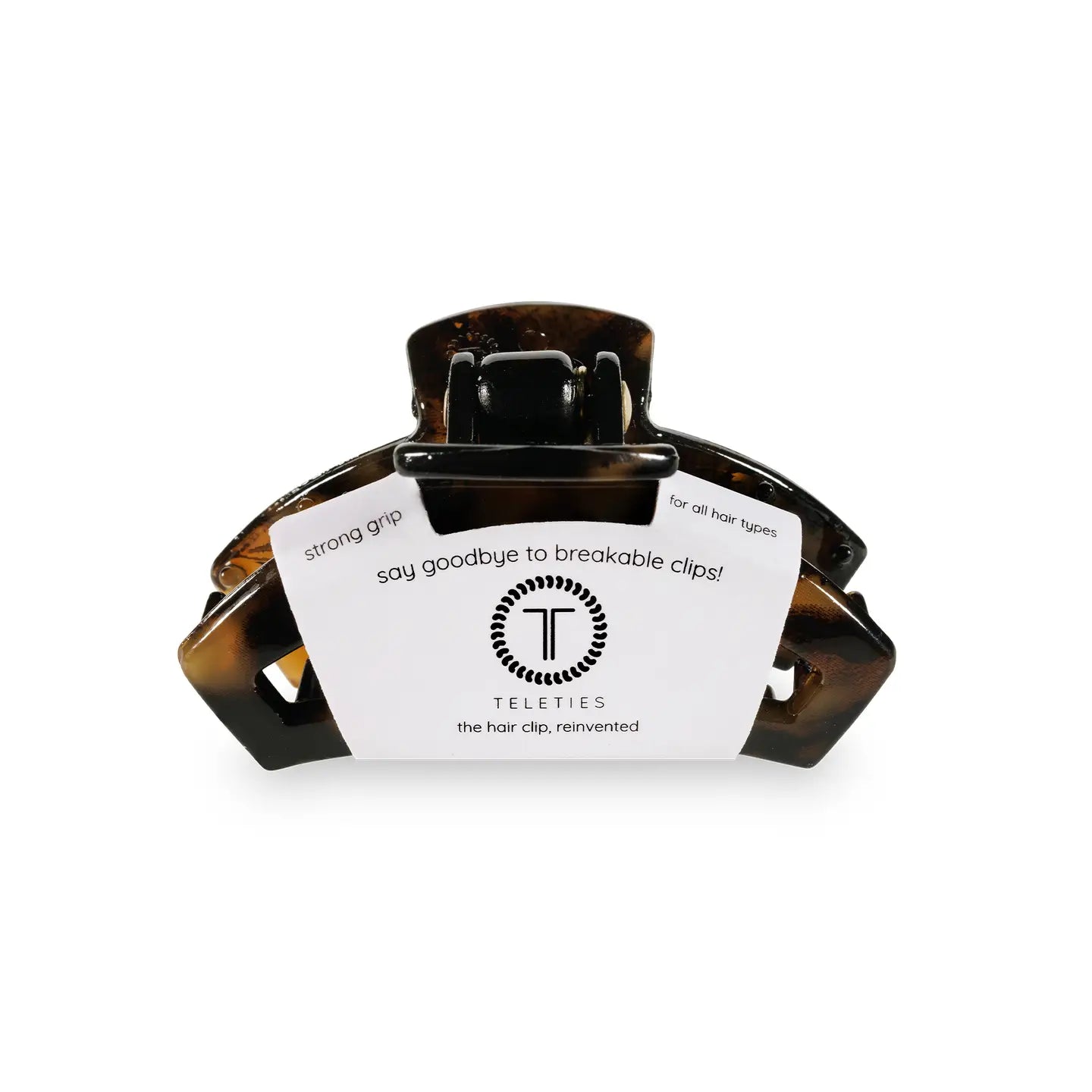 Teleties Open Hair Clip |Tiny| Tortoise